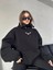 Kadın Maskeli Sweatshırt 3 Iplik Oversize 3