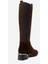 Rochos Kahverengi Süet Streç Detaylı Hakiki Deri Kadın Çizme 5