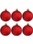 Yılbaşı Ağacı Süsü, Mat Kırmızı Ağaç Süsleme Topu 6cm 6lı 1