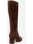 Sejas Kahverengi Hakiki Deri Süet Kadın Topuklu Çizme 5