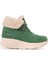 Kadın Süet Kürklü Kısa Spor Bot SS001-0478 Yeşil 1