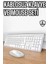 Beyaz Kablosuz Klavye Fare Seti Kablosuz Fare USB Alıcı Pc Uyumlu 2