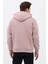 Erkek Oversize Pamuklu Kanguru Cepli Basic 3 Iplik Nakışlı Kapüşonlu Sweatshirt Buz Menekşe - M 5