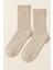 Kadın Yün Simli Soket Çorap Ekru 1