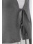 Önü Bağlamalı Keten Kimono 960 - Gri 2