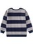 Sweatshirt 4-12 Yaş Gri Lacivert Çizgili 2
