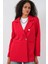 Kadın Kruvaze Yaka Blazer Ceket 0722 - Kırmızı 3