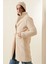 9082 Oversize Kaşe Kaban - Ekru 4