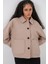0713 Kadın Kaşe Ceket - Bej 3