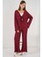 Kadın Örme Bluz Pantolon Ikili Takım 30052 - Bordo 1