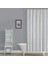 Mermer Desen - Beyaz Çizgili Duş, 180X200 cm Tek Kanat Duş - Lüx Küvet - Su Geçirmez Kumaş 3