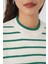 Kadın Çizgili Triko Süveter 15926 - Zümrüt Yeşili 5