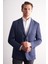 Lacivert Mono Yaka Kendinden Desenli Esnek 6 Drop Comfort Fit Classic Ceket 1002255154 3