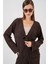 Kadın Örme Bluz Pantolon Ikili Takım 30052 - Kahverengi 2