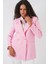 Kadın Kruvaze Yaka Blazer Ceket 0722 - Pudra 1
