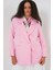 Kadın Kruvaze Yaka Blazer Ceket 0722 - Pudra 3