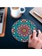Renkli Mandala Tasarımlı Yuvarlak Mouse Pad - Mousepad - Mouse Pad - Fare Altlığı 1
