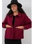 0713 Kadın Kaşe Ceket - Bordo 1