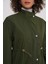 5939 Astarlı Uzun Trençkot - Haki 5