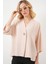 Kadın Kısa Kol Oversize Kimono 5969 - Krem 1