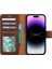 Apple iPhone 15 Uyumlu Deri Cüzdanlı Kılıf Mwwn G2 Kahve 2