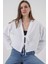 Önü Bağlamalı Keten Kimono 960 - Beyaz 1