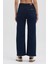 Kadın Hakan Jeans Esnek Wide Leg Koyu Mavi Yüksek Bel Kot Pantolon 4