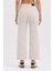 Kadın Hakan Jeans Esnek Wide Leg Ekru Yüksek Bel Kot Pantolon 4