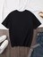 20/1 Penye Compack Baskılı Oversize Bisiklet Yaka Kısa Kol Yazlık T-Shirt - Siyah 4