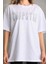 Unisex Taş Desenli Oversize T-Shirt - Beyaz 3