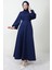 Ronay Tesettür Elbise Lacivert 2