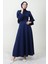 Ronay Tesettür Elbise Lacivert 3
