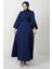 Ronay Tesettür Elbise Lacivert 4