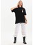 Unisex Baskılı Oversize T-Shirt - Siyah 3