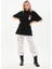 Unisex Baskılı Oversize T-Shirt - Siyah 6