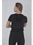 Kadın Kapşonlu Slim Fit T-Shirt - Siyah 1