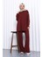 Bordo Biyeli Tunik Pantolonlu Modal Takım 2