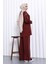 Bordo Biyeli Tunik Pantolonlu Modal Takım 4
