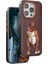 Venco Iphone 15 Pro Perma Desenli Kapak - Kahverengi 2