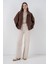Kadın Oversize Kısa Trençkot 5977 - Kahverengi 2