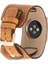 Apple Watch Uyumlu Deri Kordon 42-44-45MM Cuff G19 Taba 2