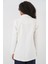 Kadın Kruvaze Yaka Blazer Ceket 0722 - Beyaz 5