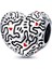 Keith Haring Kalp Gümüş Charm 2