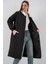 Kadın Kapitone Uzun Şişme Mont 5221 - Siyah 3