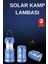 Solar Şarjlı Kamp Lambası Güneş Enerjili Kızaklı Kamp Feneri Çadır Feneri LED Işıldak 2