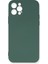 Iphone 12 Pro Max Kılıf Nano Içi Kadife Silikon - Koyu Yeşil 1