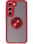 Samsung Galaxy S23 Kılıf Montreal Yüzüklü Silikon Kapak - Kırmızı 1
