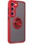 Samsung Galaxy S23 Kılıf Montreal Yüzüklü Silikon Kapak - Kırmızı 2