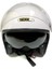Motosiklet Yarım Kask, Parlak Beyaz, Çift Vizörlü, Stil, Terletme Yapmaz Pedler 1