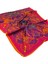 Vual Ipek Şal Karışık Desen Turuncu Fuşya 2